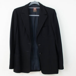 80s Vintage Anne Klein Coat Blazer Pure Wool